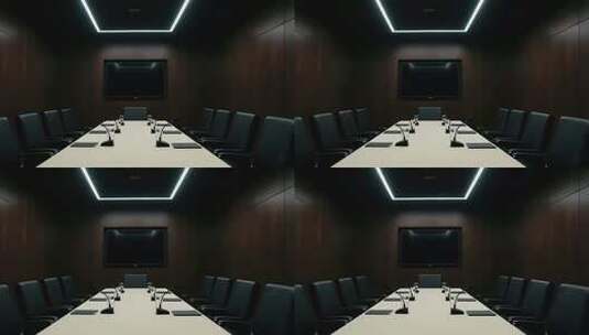 现代会议室内部全景高清在线视频素材下载