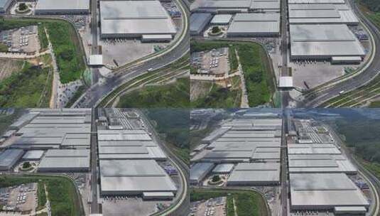 深圳深汕比亚迪汽车工业园小漠整车园航拍高清在线视频素材下载