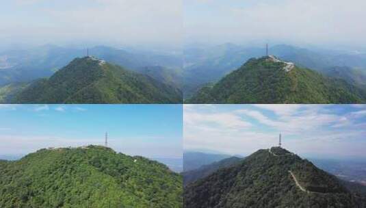 佛山第一峰高明皂幕山航拍高清在线视频素材下载