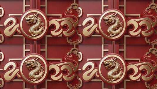 2024龙年中国风装饰素材高清在线视频素材下载