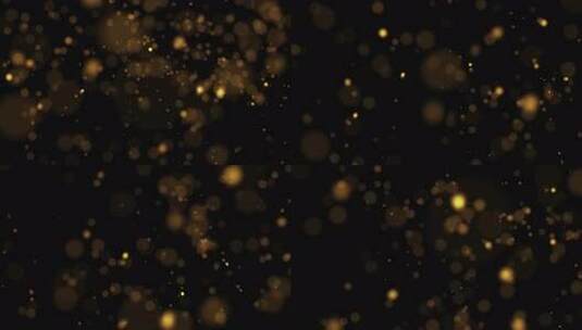 黑色背景金色粒子特效高清在线视频素材下载