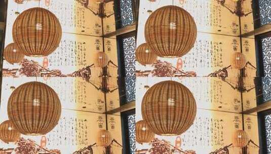 中式灯笼搭配古风背景素材高清在线视频素材下载