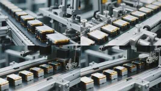 工厂生产线电子产品生产画面高清在线视频素材下载