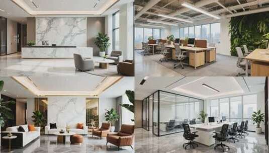 现代办公空间设计理念展示高清在线视频素材下载