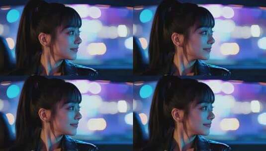 车内侧坐的年轻女子高清在线视频素材下载