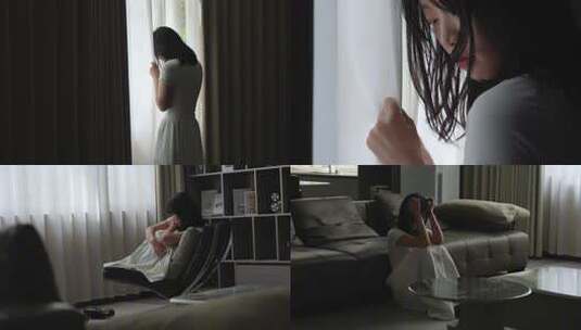 女性失恋伤感痛苦情绪低落高清在线视频素材下载