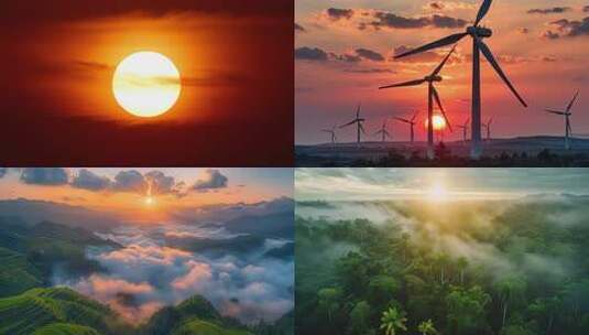 日出云海日落航拍延时风景天空ai素材原创高清在线视频素材下载