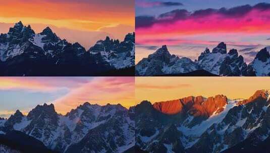 雪山山峰高清在线视频素材下载