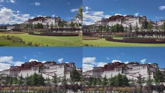 布达拉宫外景街景高清在线视频素材下载
