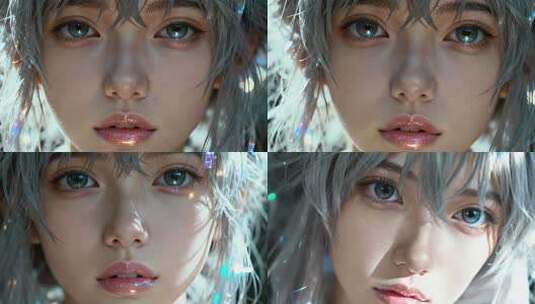 女性脸部微距特写素材高清在线视频素材下载