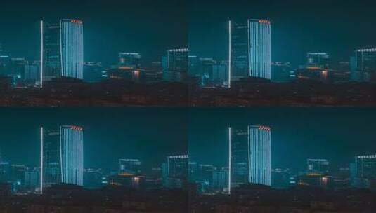重庆_重庆商业区_夜景延时高清在线视频素材下载