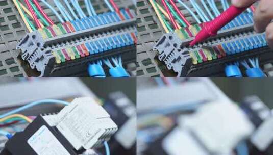 工人接线操作网络线路素材高清在线视频素材下载