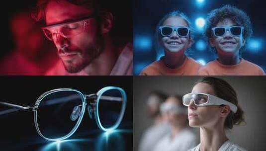 未来科技眼镜创新视觉体验高清在线视频素材下载