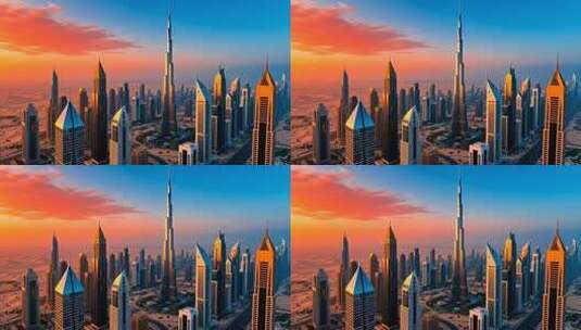 迪拜，奢华与自然的完美和弦4K高清在线视频素材下载