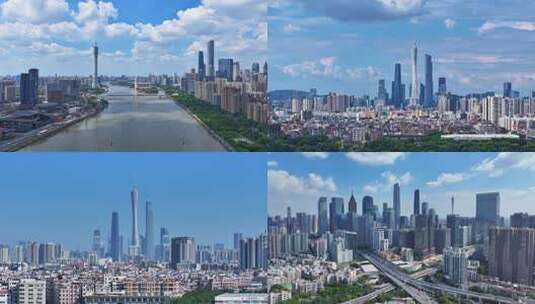 广州宣传片广州地标航拍合集2高清在线视频素材下载