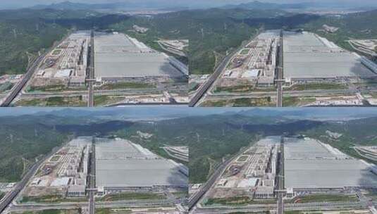 深圳深汕比亚迪汽车工业园小漠整车园航拍高清在线视频素材下载