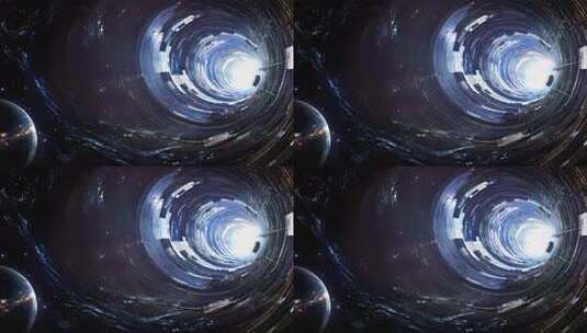 虚拟科技时光黑洞隧道穿梭4K高清在线视频素材下载