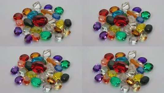多彩宝石特写高清在线视频素材下载