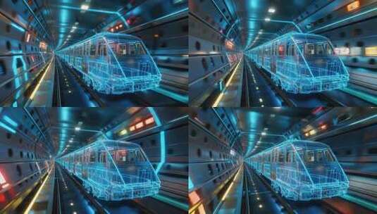 科技感地铁隧道穿梭素材高清在线视频素材下载