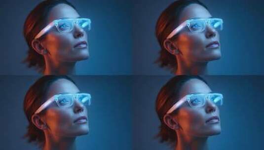 未来科技赋能女性智能眼镜解锁新视界高清在线视频素材下载