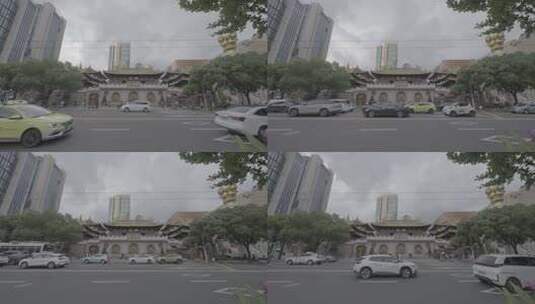 静安寺正门全景延时高清在线视频素材下载