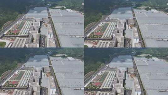 深圳深汕比亚迪汽车工业园小漠整车园航拍高清在线视频素材下载