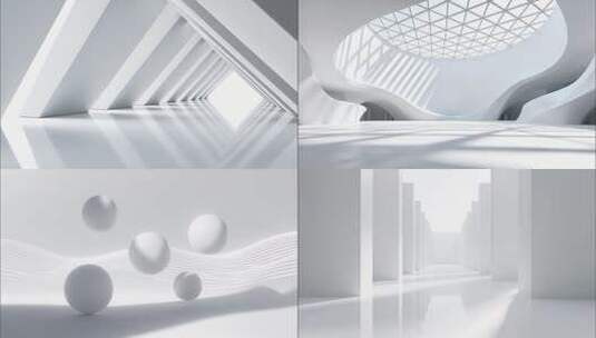 现代意境简约空间建筑素材高清在线视频素材下载