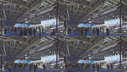 第八届进博会2.1馆汽车及智慧出行展区高清在线视频素材下载