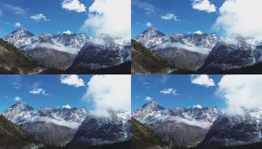 雪山自然风光全景高清在线视频素材下载