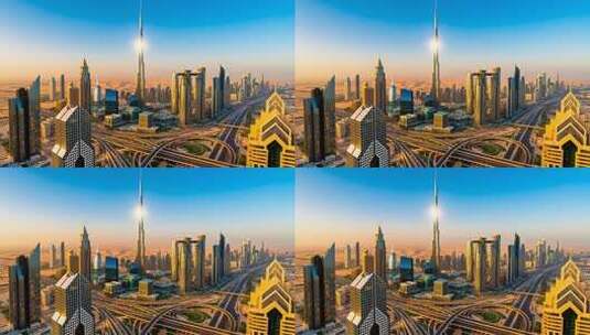 迪拜，奢华与自然的完美和弦4K高清在线视频素材下载