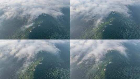 辽宁沈阳棋盘山云海航拍延时高清在线视频素材下载