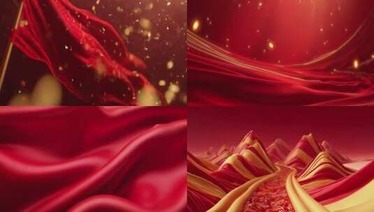 红色背景高清在线视频素材下载