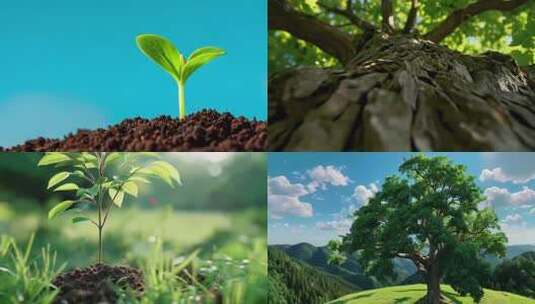 1871 树木生长过程高清在线视频素材下载