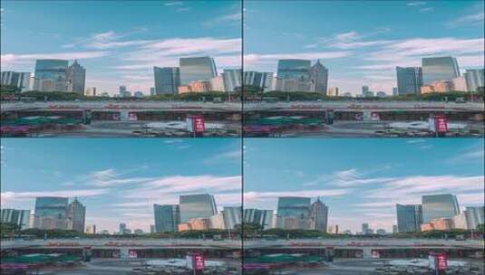 广州_花城汇_花城广场_城市天空白云延时_竖屏高清在线视频素材下载