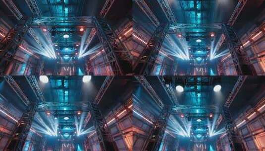 舞台灯光桁架场景高清在线视频素材下载