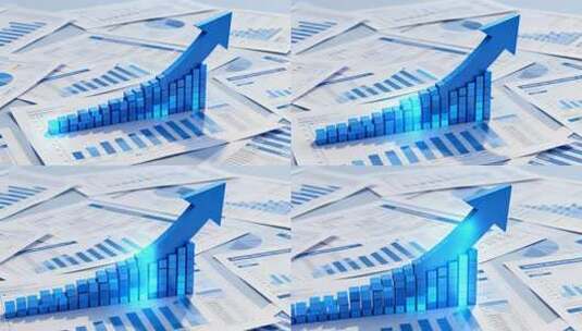 商务金融数据报表箭头增长上升趋势视频高清在线视频素材下载