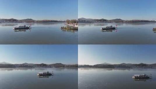 中国吉林省吉林市小雾凇岛（阿什哈达）冬季高清在线视频素材下载