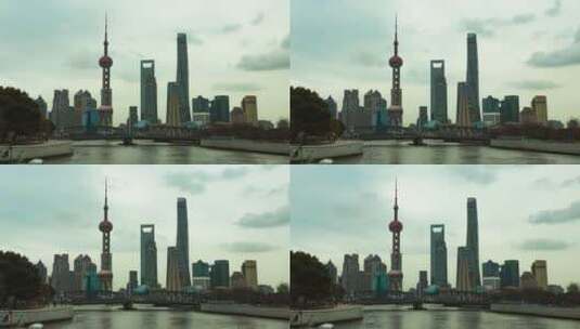 【5K】上海陆家嘴四件套延时高清在线视频素材下载