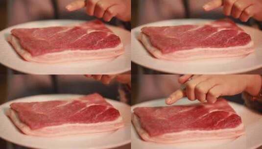 有机五花肉黑猪肉 (7)高清在线视频素材下载