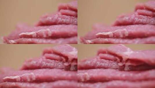 牛里脊切片嫩肉片 (6)高清在线视频素材下载