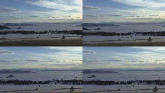 科罗拉多山谷中的雪景高清在线视频素材下载