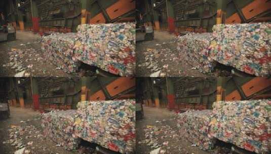 回收中心的装载机高清在线视频素材下载