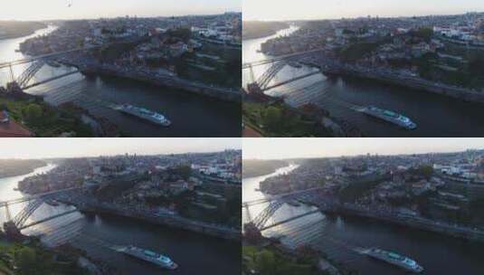河面上的大桥高清在线视频素材下载