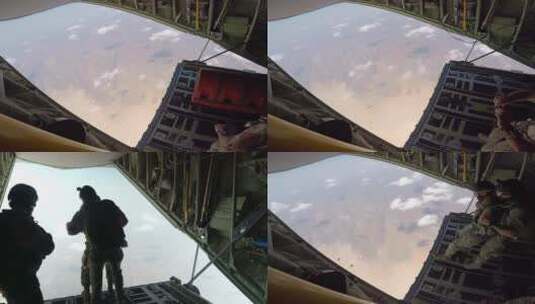 搜救队员跳伞训练高清在线视频素材下载