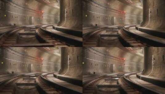 废弃的旧地铁隧道高清在线视频素材下载