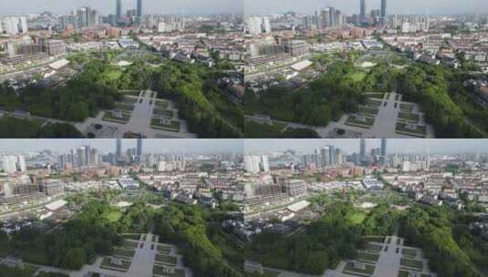 上海龙华烈士陵园4K航拍高清在线视频素材下载