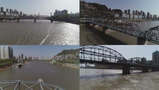 中山桥航拍超清高清在线视频素材下载
