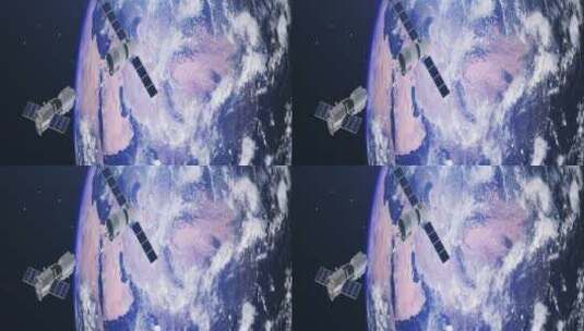 太空卫星天宫空间站对接高清在线视频素材下载