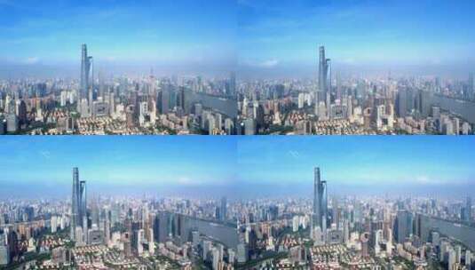 航拍上海陆家嘴金融中心建筑高清在线视频素材下载