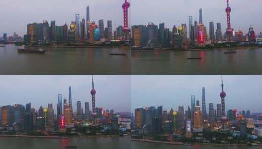 上海外滩陆家嘴金融城高清在线视频素材下载